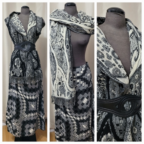 ITALIAN Wool scarf 13 x 72 - Picture 8 of 9